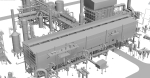 Oil Refinery Low Poly Model