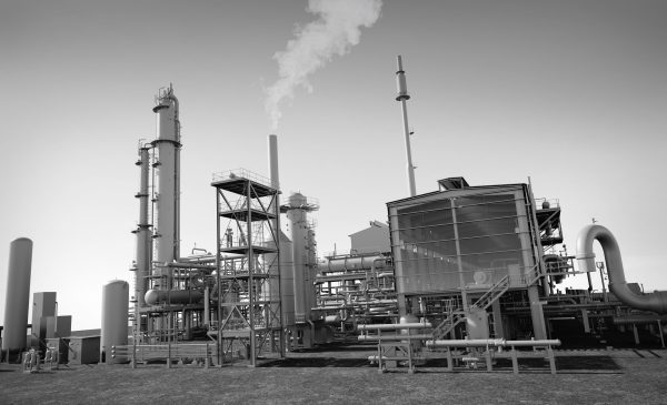 Oil Refinery Low Poly Model