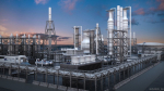 OilField oil refinery with smoke