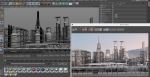 OilField oil refinery with smoke