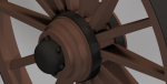 old cart wheel