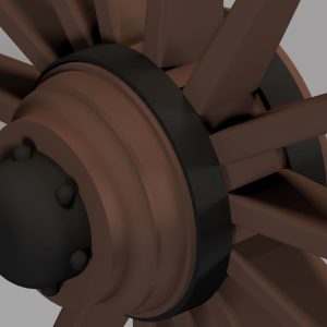 old cart wheel