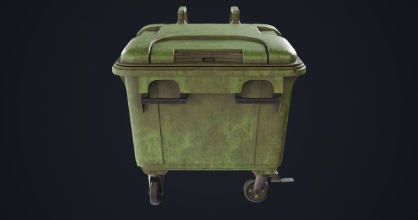 Old Dirty Dustbin All PBR Unity UE Textures Included