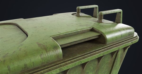 Old Dirty Dustbin All PBR Unity UE Textures Included