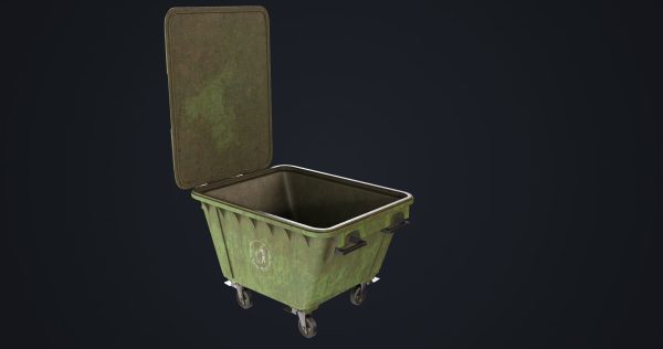Old Dirty Dustbin All PBR Unity UE Textures Included
