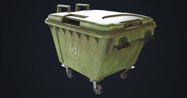 Old Dirty Dustbin All PBR Unity UE Textures Included