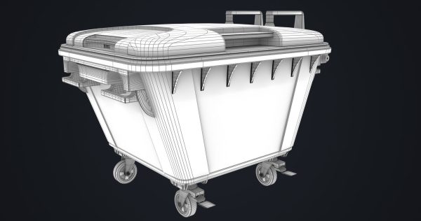 Old Dirty Dustbin All PBR Unity UE Textures Included