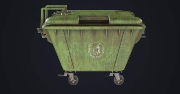 Old Dirty Dustbin All PBR Unity UE Textures Included