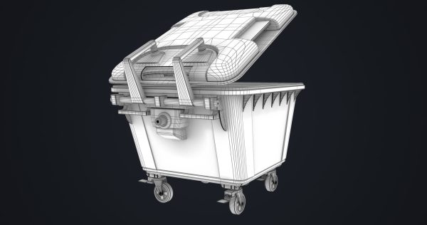Old Dirty Dustbin All PBR Unity UE Textures Included