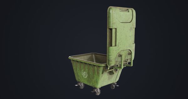 Old Dirty Dustbin All PBR Unity UE Textures Included