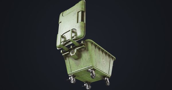 Old Dirty Dustbin All PBR Unity UE Textures Included