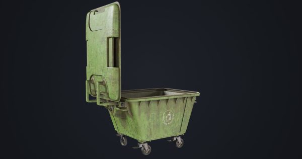 Old Dirty Dustbin All PBR Unity UE Textures Included