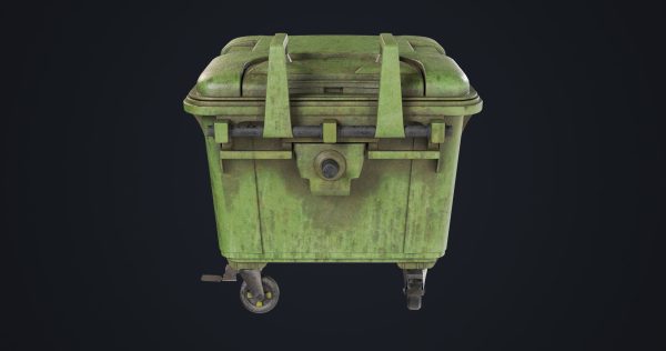 Old Dirty Dustbin All PBR Unity UE Textures Included