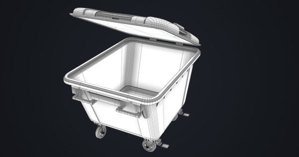 Old Dirty Dustbin All PBR Unity UE Textures Included
