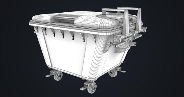 Old Dirty Dustbin All PBR Unity UE Textures Included