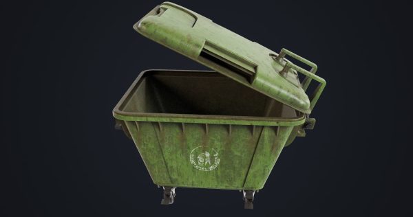 Old Dirty Dustbin All PBR Unity UE Textures Included
