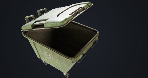 Old Dirty Dustbin All PBR Unity UE Textures Included