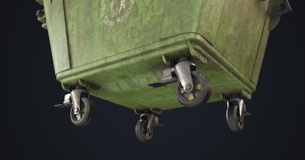 Old Dirty Dustbin All PBR Unity UE Textures Included