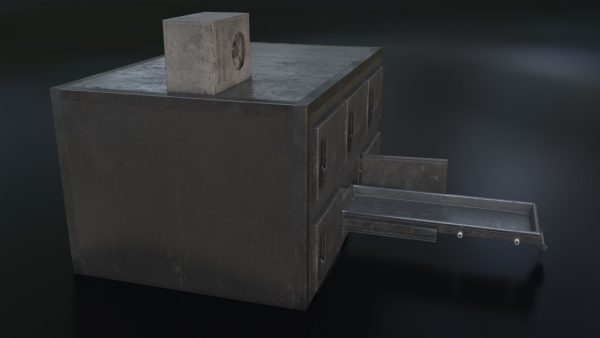 Old Dirty Morgue Drawer - Mortuary Fridge