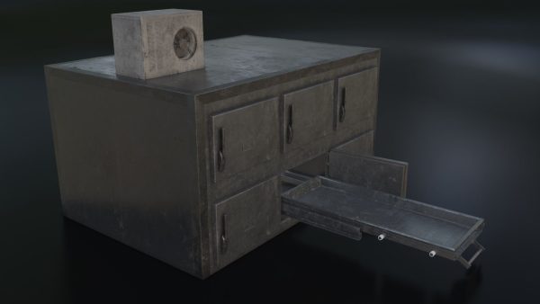 Old Dirty Morgue Drawer - Mortuary Fridge