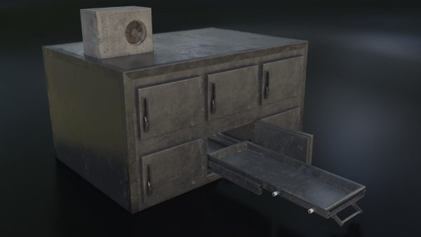 Old Dirty Morgue Drawer - Mortuary Fridge