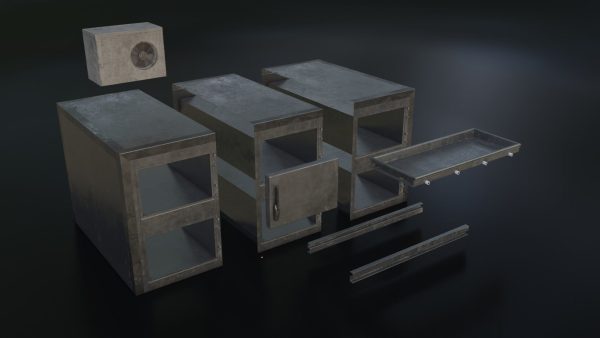 Old Dirty Morgue Drawer - Mortuary Fridge