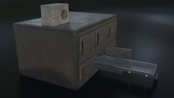 Old Dirty Morgue Drawer - Mortuary Fridge