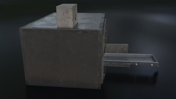 Old Dirty Morgue Drawer - Mortuary Fridge