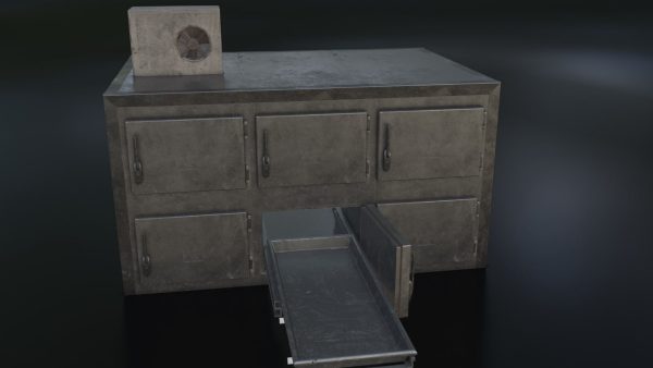 Old Dirty Morgue Drawer - Mortuary Fridge