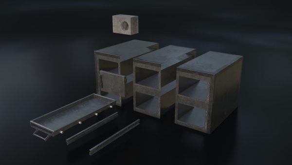 Old Dirty Morgue Drawer - Mortuary Fridge