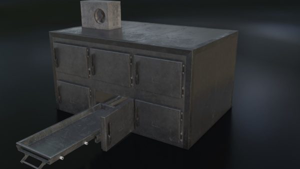 Old Dirty Morgue Drawer - Mortuary Fridge