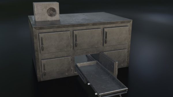 Old Dirty Morgue Drawer - Mortuary Fridge