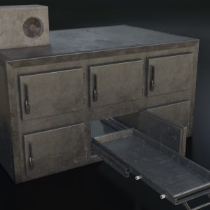 Old Dirty Morgue Drawer - Mortuary Fridge