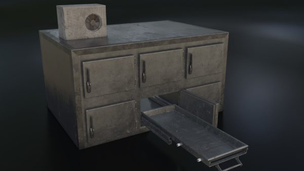 Old Dirty Morgue Drawer - Mortuary Fridge