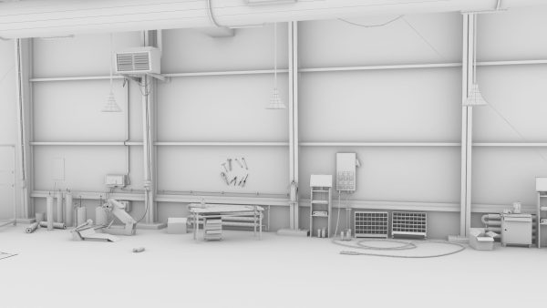 Old Dirty Workshop Exterior Interior All PBR Unity UE Textures