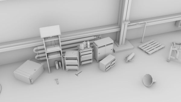 Old Dirty Workshop Exterior Interior All PBR Unity UE Textures