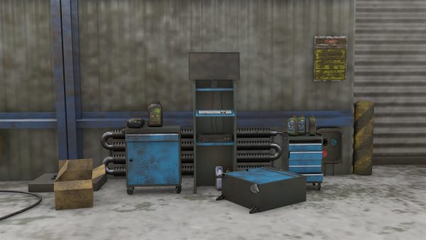 Old Dirty Workshop Exterior Interior All PBR Unity UE Textures