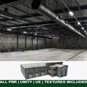 Old Dirty Workshop Exterior Interior All PBR Unity UE Textures