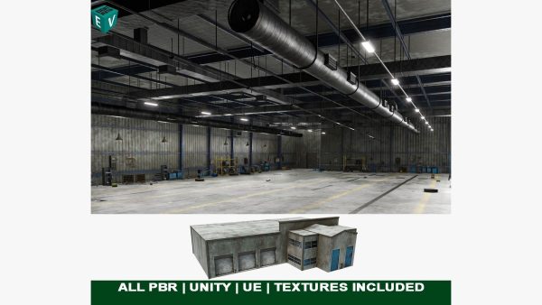 Old Dirty Workshop Exterior Interior All PBR Unity UE Textures