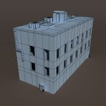 Old Factory Ruin Low Poly 137