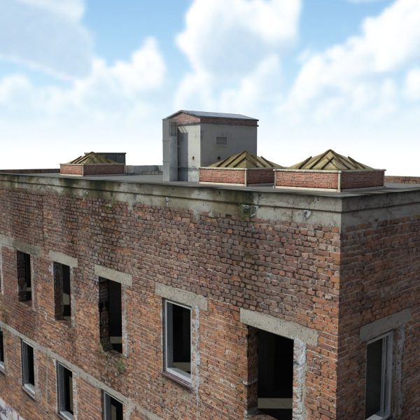 Old Factory Ruin Low Poly 137