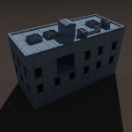 Old Factory Ruin Low Poly 137