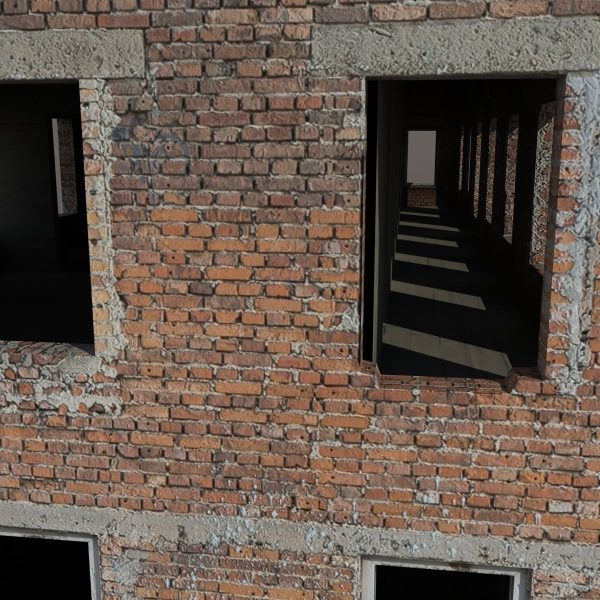 Old Factory Ruin Low Poly 137