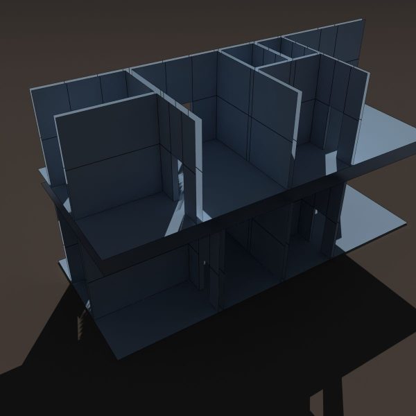 Old Factory Ruin Low Poly 137