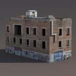 Old Factory Ruin Low Poly 137