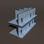 Old Factory Ruin Low Poly 137
