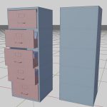 Old File Cabinet with Rust and degradation