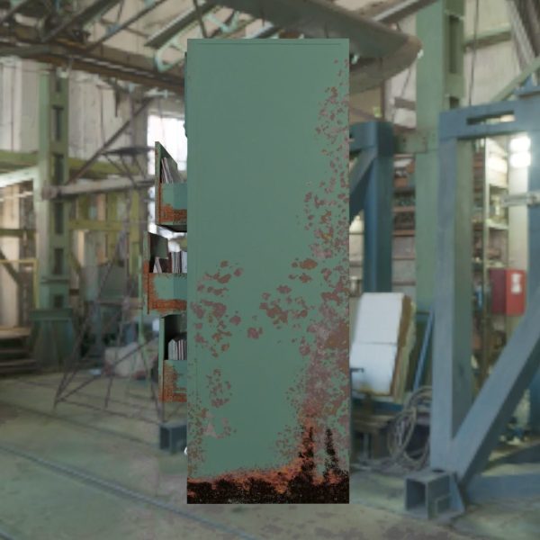 Old File Cabinet with Rust and degradation