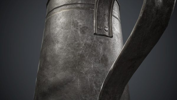 Old Metal Coffee Carafe With Cup PBR Game Ready
