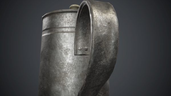 Old Metal Coffee Carafe With Cup PBR Game Ready